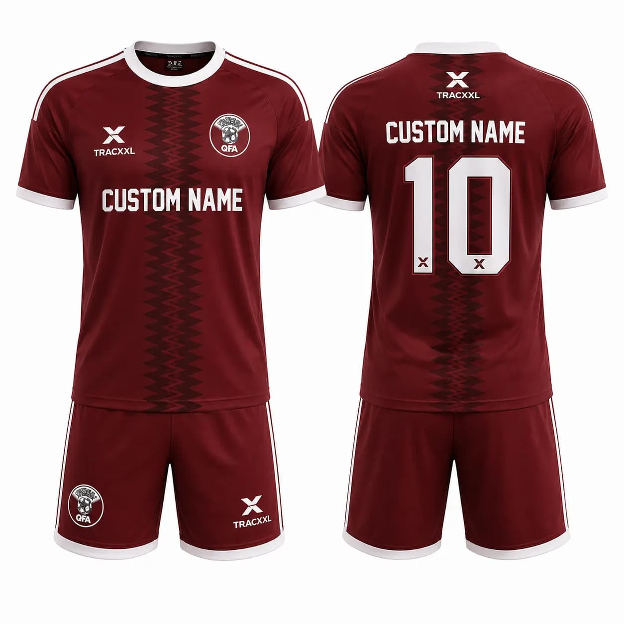 Custom TrackXL Qatar Football Jersey Manufacturer | Private Label Soccer Uniforms | OEM Football Kits