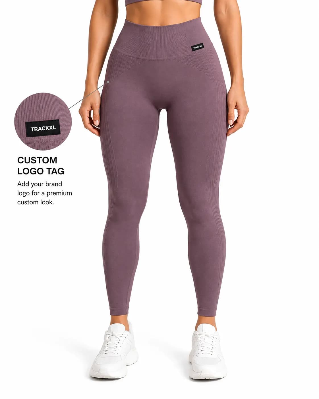 Custom High-Waist Seamless Leggings Manufacturer | Private Label High Waist Gym Leggings | TrackXL